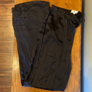 Nordstrom Socialite black satin wide leg pants. Worn one time!